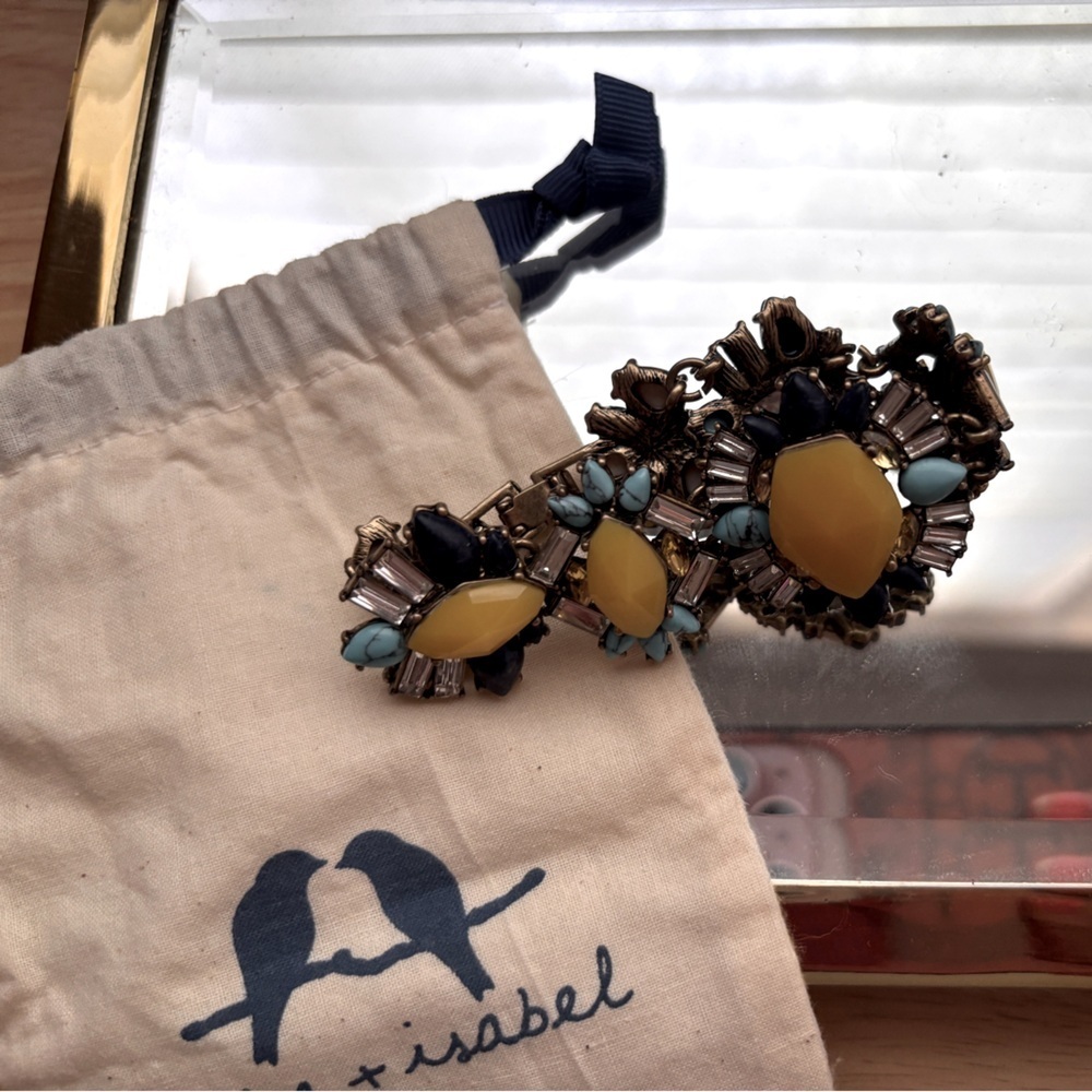 Yellow and Blue Statement Bracelet